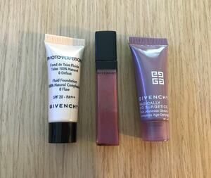 Givenchy Lot of 3 Foundation Pop Lip Gloss Color Age Defying Serum Samples